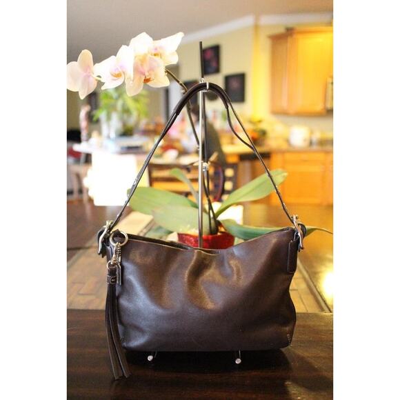 Coach Handbags - Vintage Coach 1417 BROWN Genuine Leather East West Legacy Shoulder Bag (PU800
